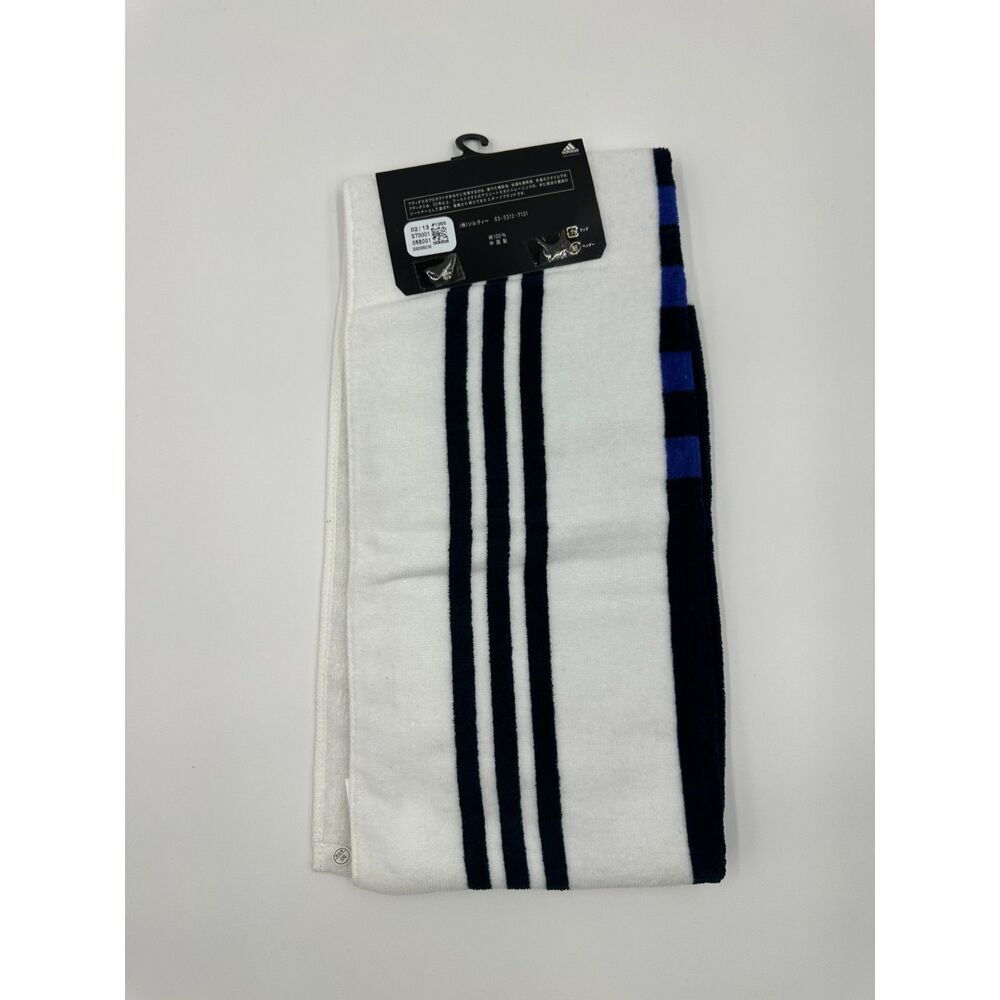 adidas Hand Towel Three Stripes Brand Dual Face 100% Cotton Japan Towel NWT